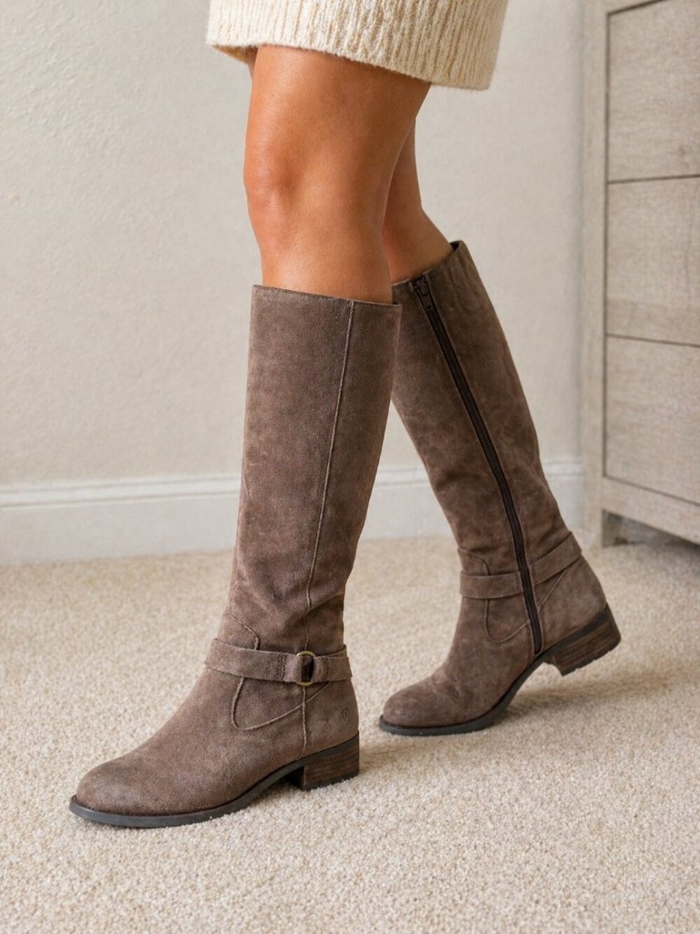 Born Brown Suede Knee-High Boots